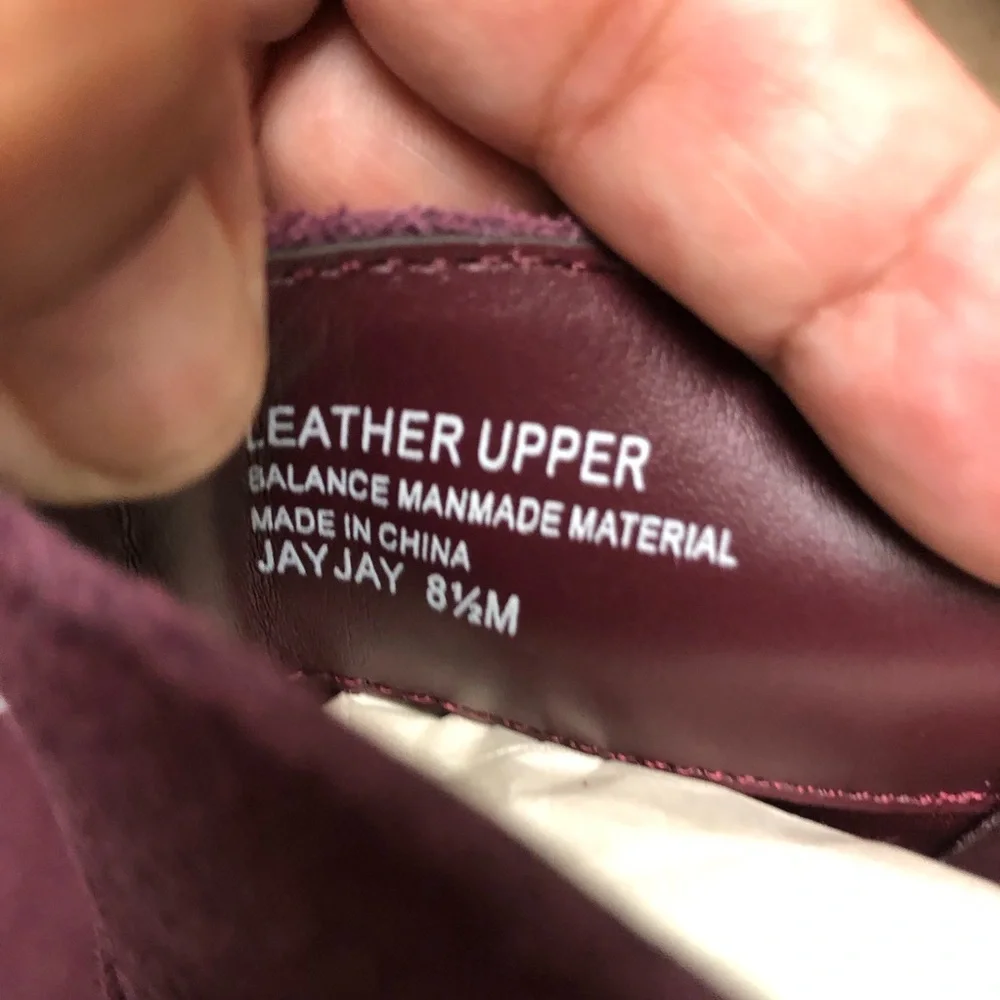 Wedge Boots | Genuine Leather | Burgundy